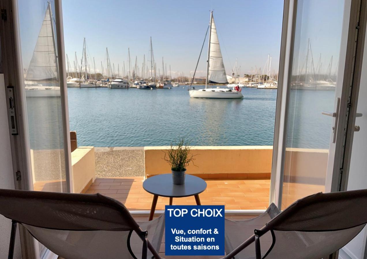 Studio - Les Pieds Dans L'Eau Agreable En Toutes Saisons 4 Couchages - Climatisation - Parking Prive - Piscine Sur Mer - Vue Magnifique Et Rare - Situation Optimum - Les Argonautes - Ile Des Pecheurs - Cap D'아그 외부 사진
