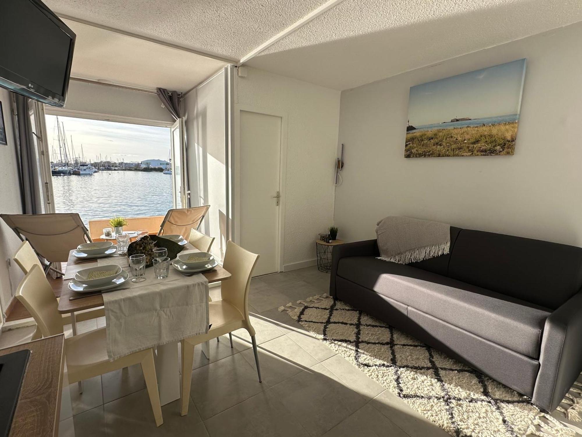 Studio - Les Pieds Dans L'Eau Agreable En Toutes Saisons 4 Couchages - Climatisation - Parking Prive - Piscine Sur Mer - Vue Magnifique Et Rare - Situation Optimum - Les Argonautes - Ile Des Pecheurs - Cap D'아그 외부 사진